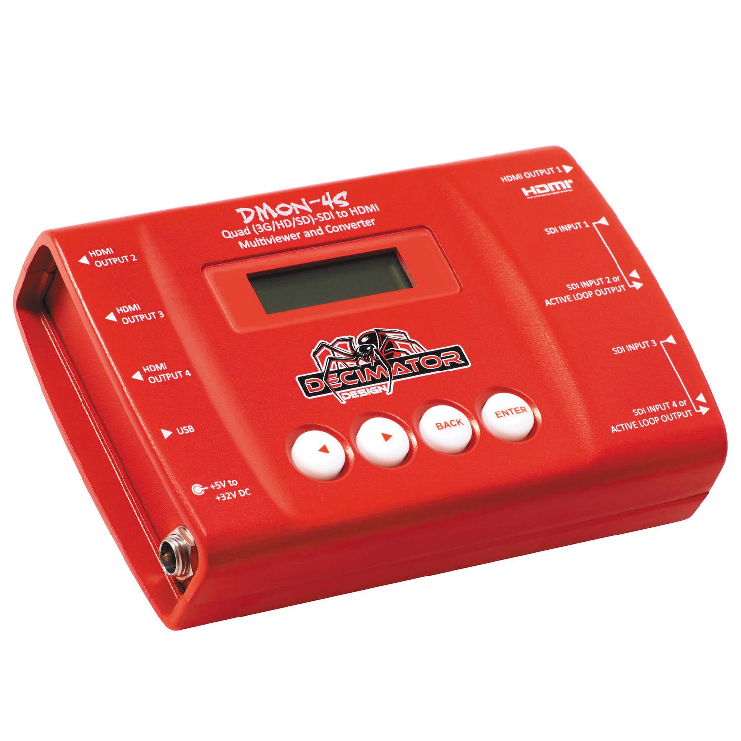 Decimator DMON-4S Quad 3G/HD/SD-SDI to HDMI Multi-Viewer and Converter