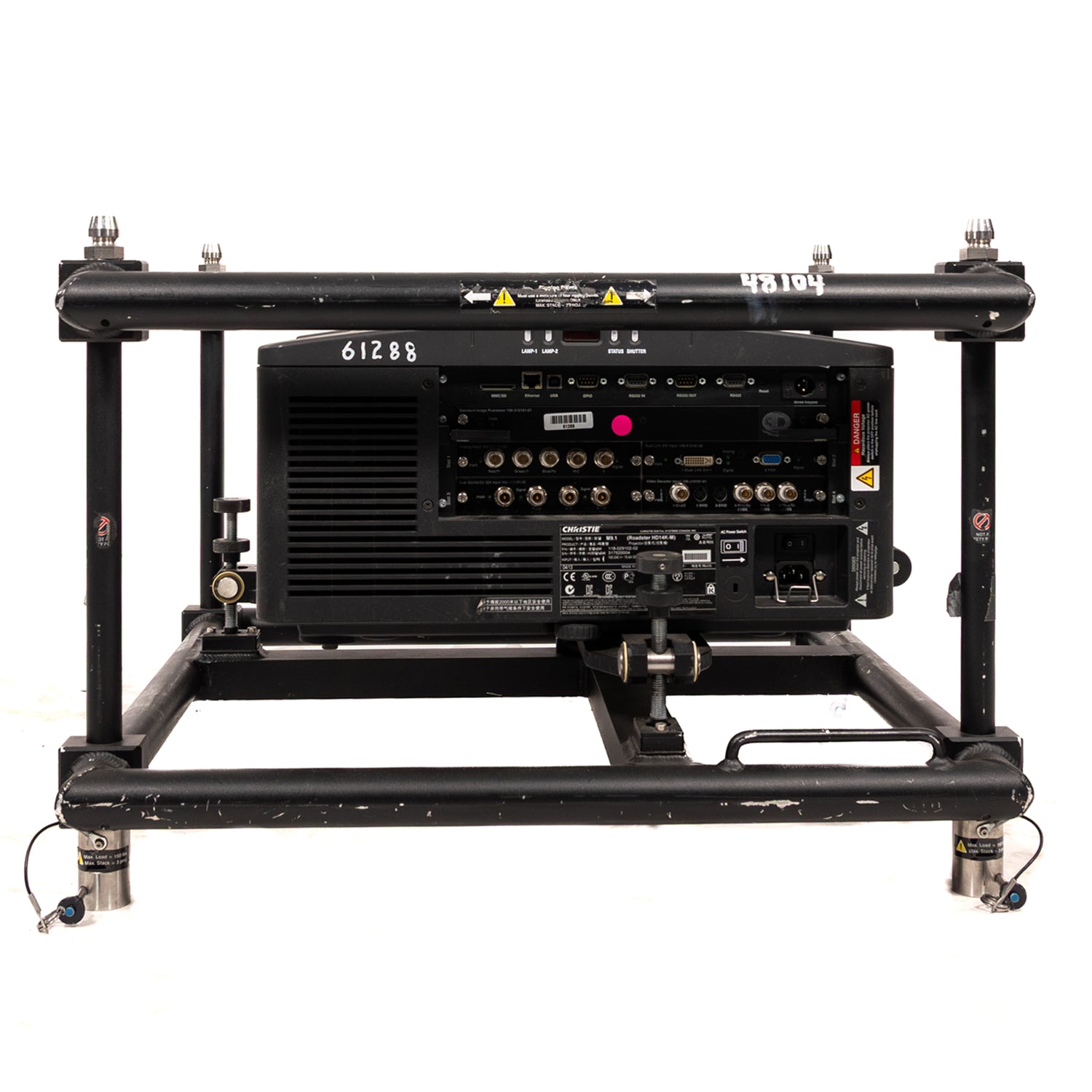 Christie Roadster HD14K-M DLP Projector with Fly Cage & Road Case (Lamp Hours 303/303)