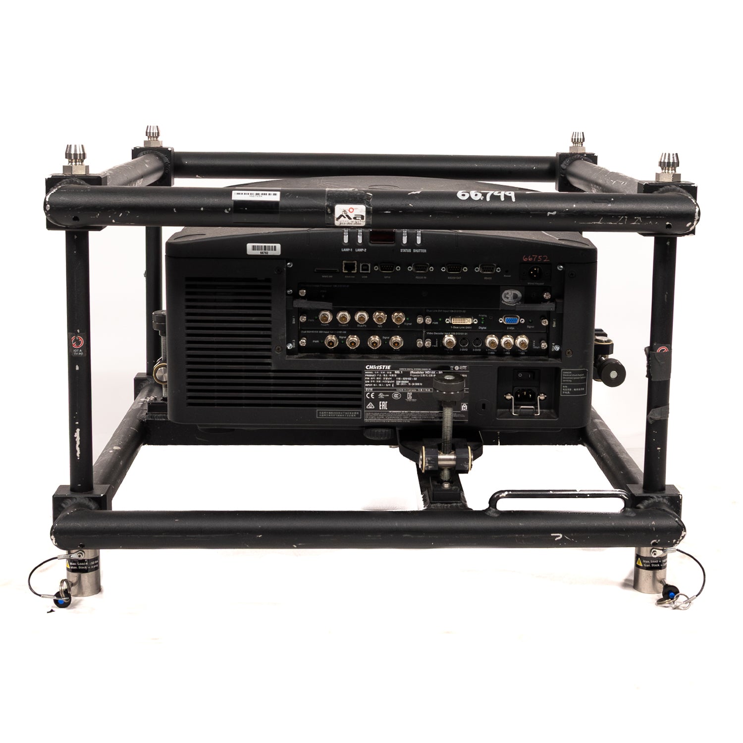 Christie Roadster HD14K-M DLP Projector with Fly Cage & Road Case (Lamp Hours: 644/563)