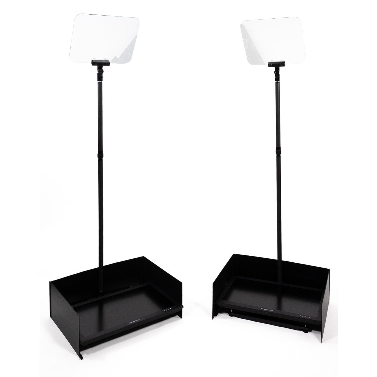 Prompter People StagePro Presidential Teleprompter Pair - 24" High Brightness, Carbon Fiber Poles, w/ Flight Case