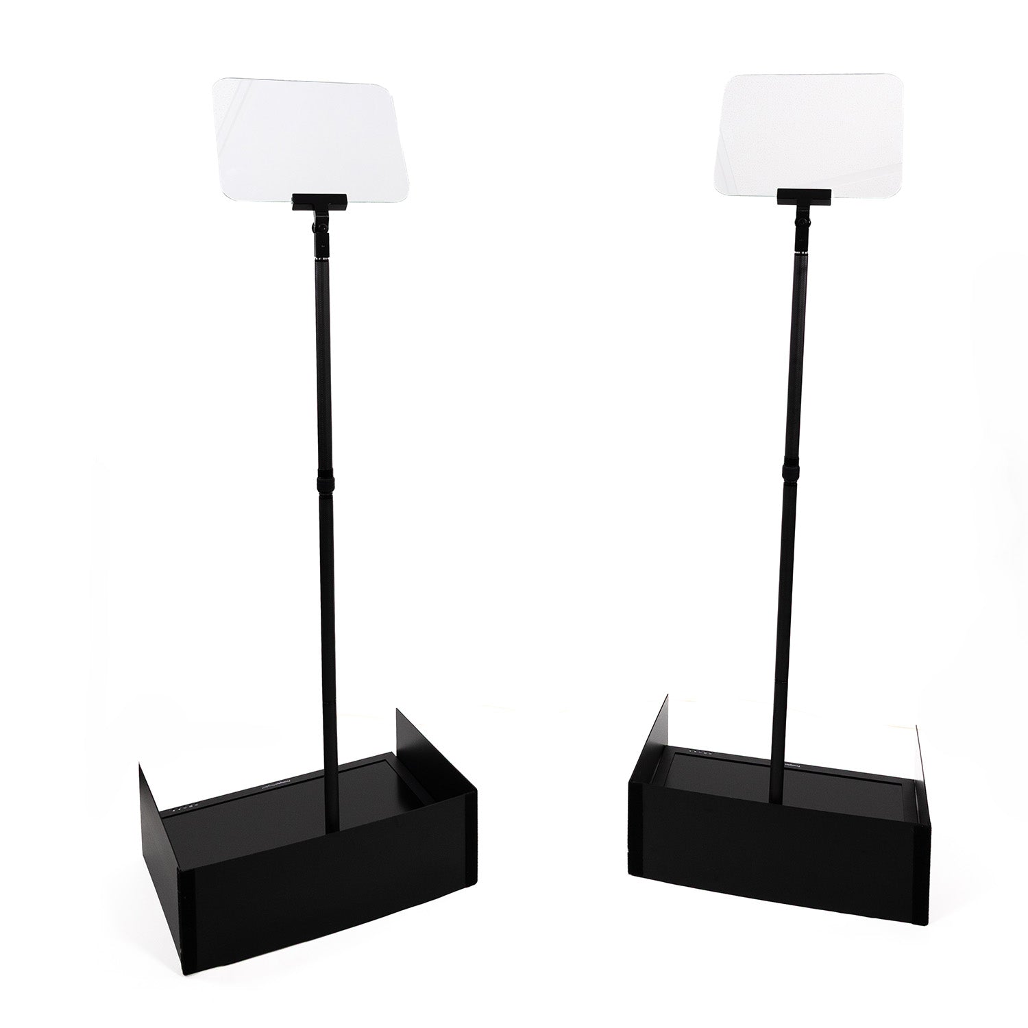 Prompter People StagePro Presidential Teleprompter Pair - 24" High Brightness, Carbon Fiber Poles, w/ Case