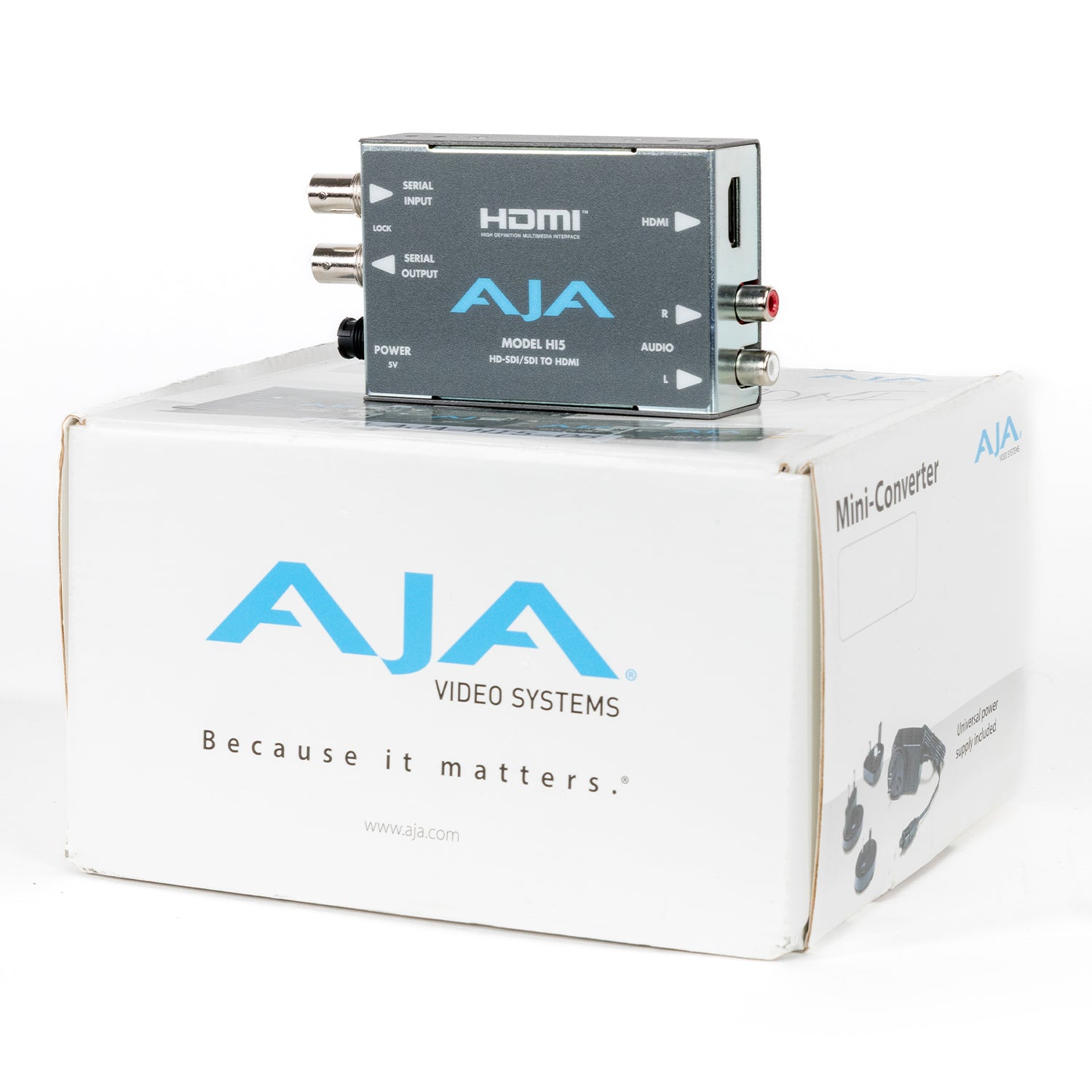 AJA HI5 HD-SDI to HDMI Video and Audio Converter