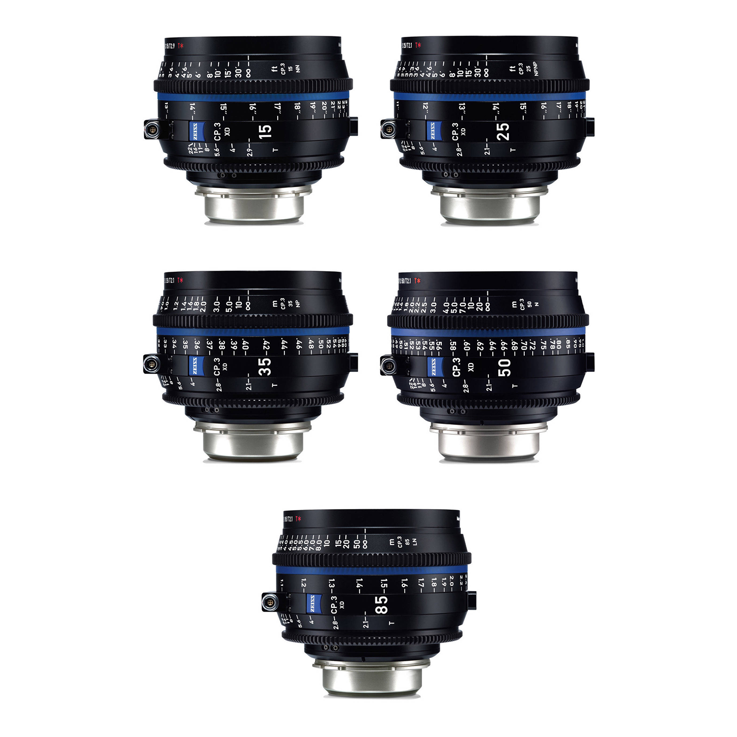Zeiss CP.3 Compact Prime 5 Lens Set