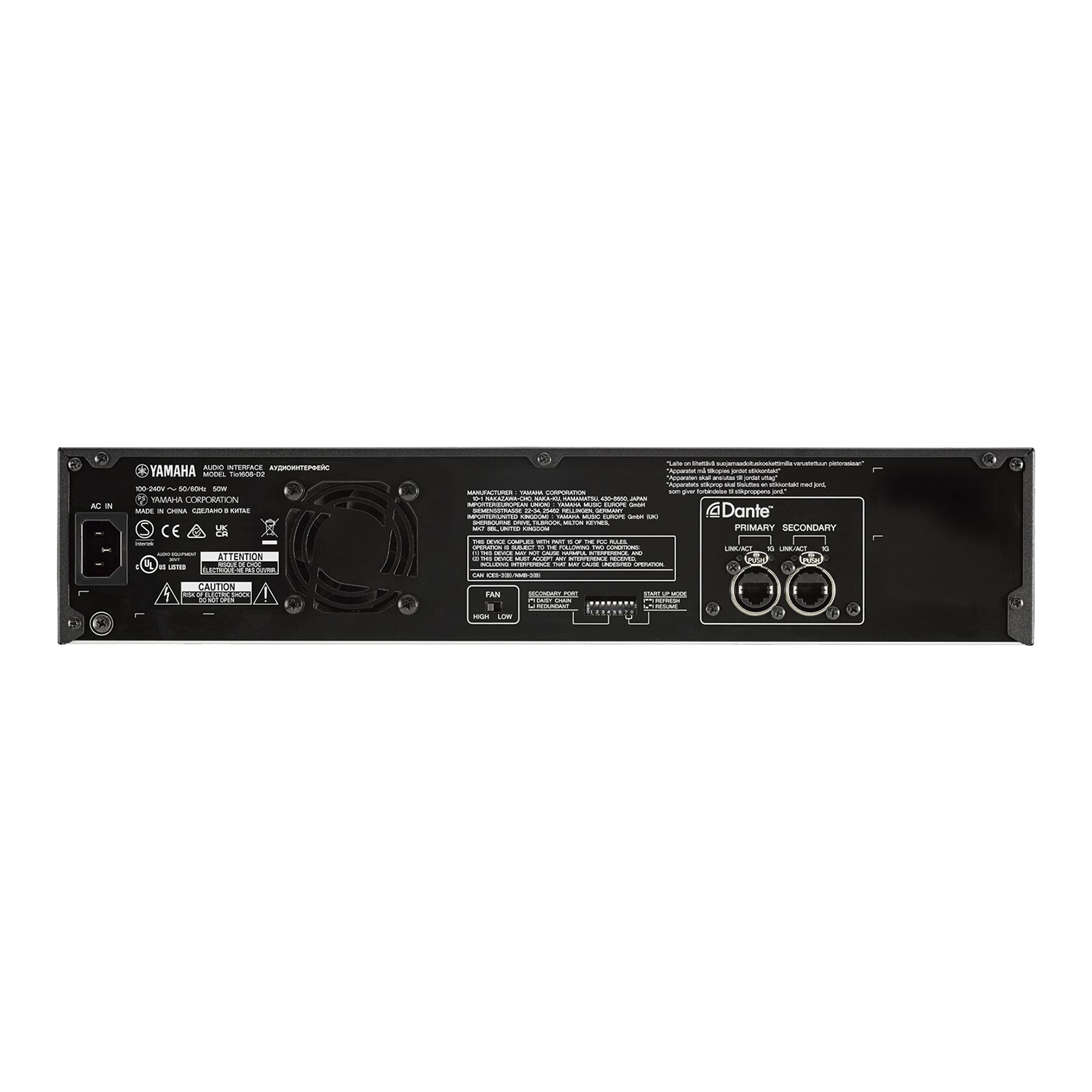 Yamaha TIO1608-D2 Dante I/O Rack