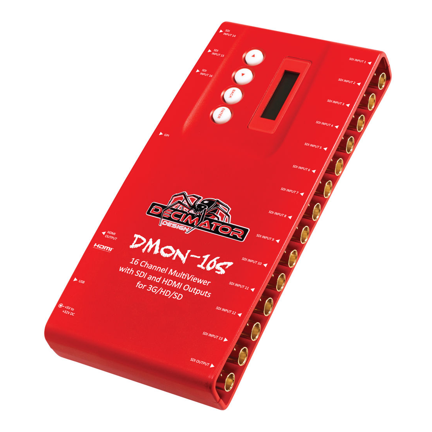 Decimator DMON-16S 16 Channel Multi-Viewer with SDI and HDMI Outputs