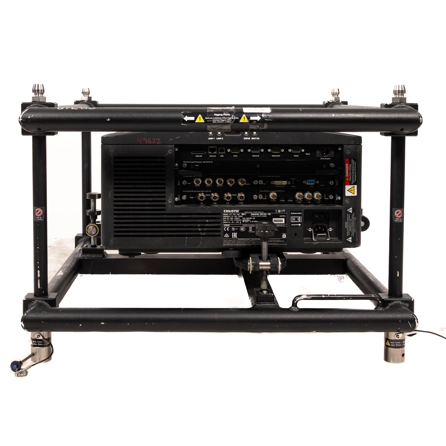 Christie Roadster HD14K-M DLP Projector with Fly Cage & Road Case (Lamp Hours 809/809)