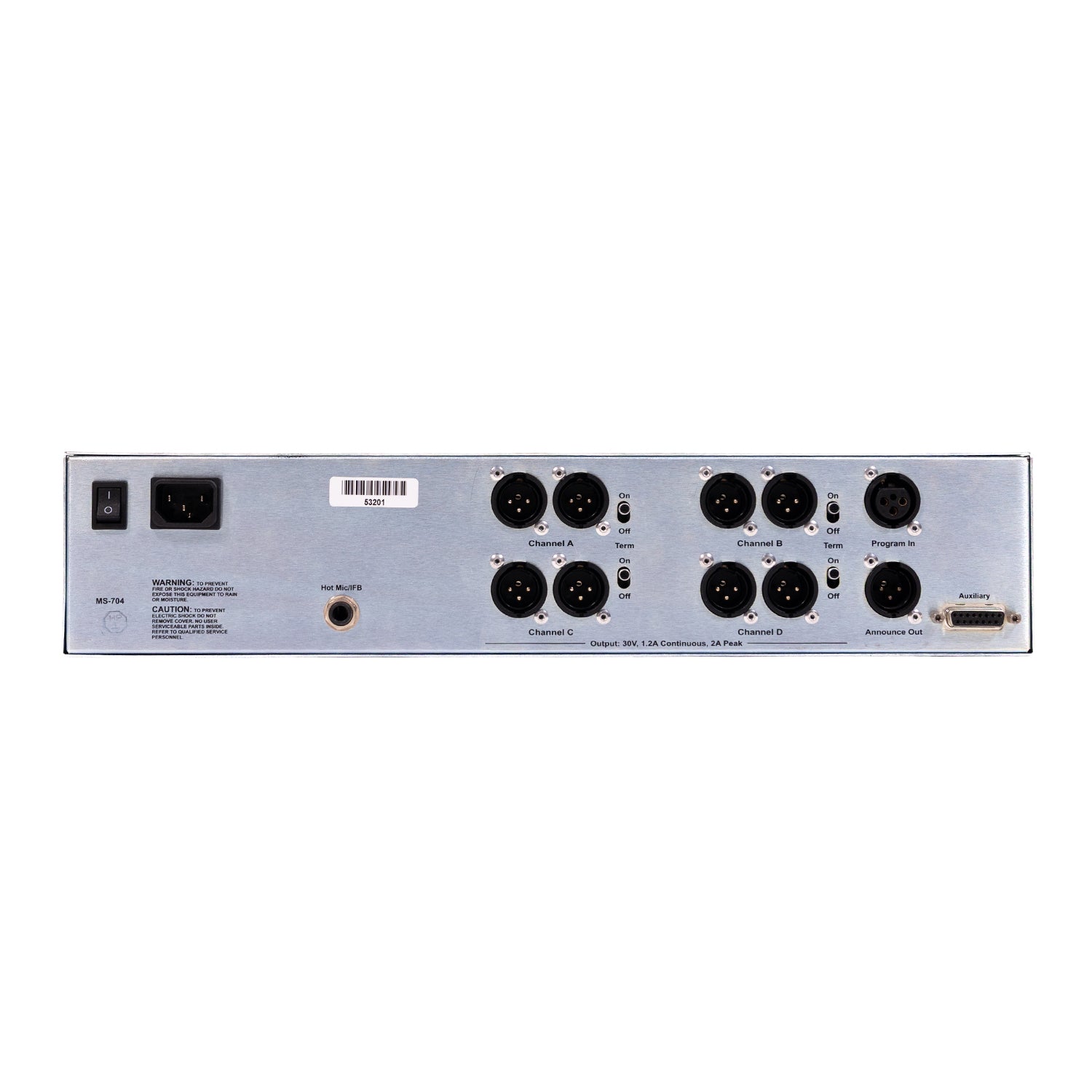 Clear-Com MS-704 4-Channel Main Station