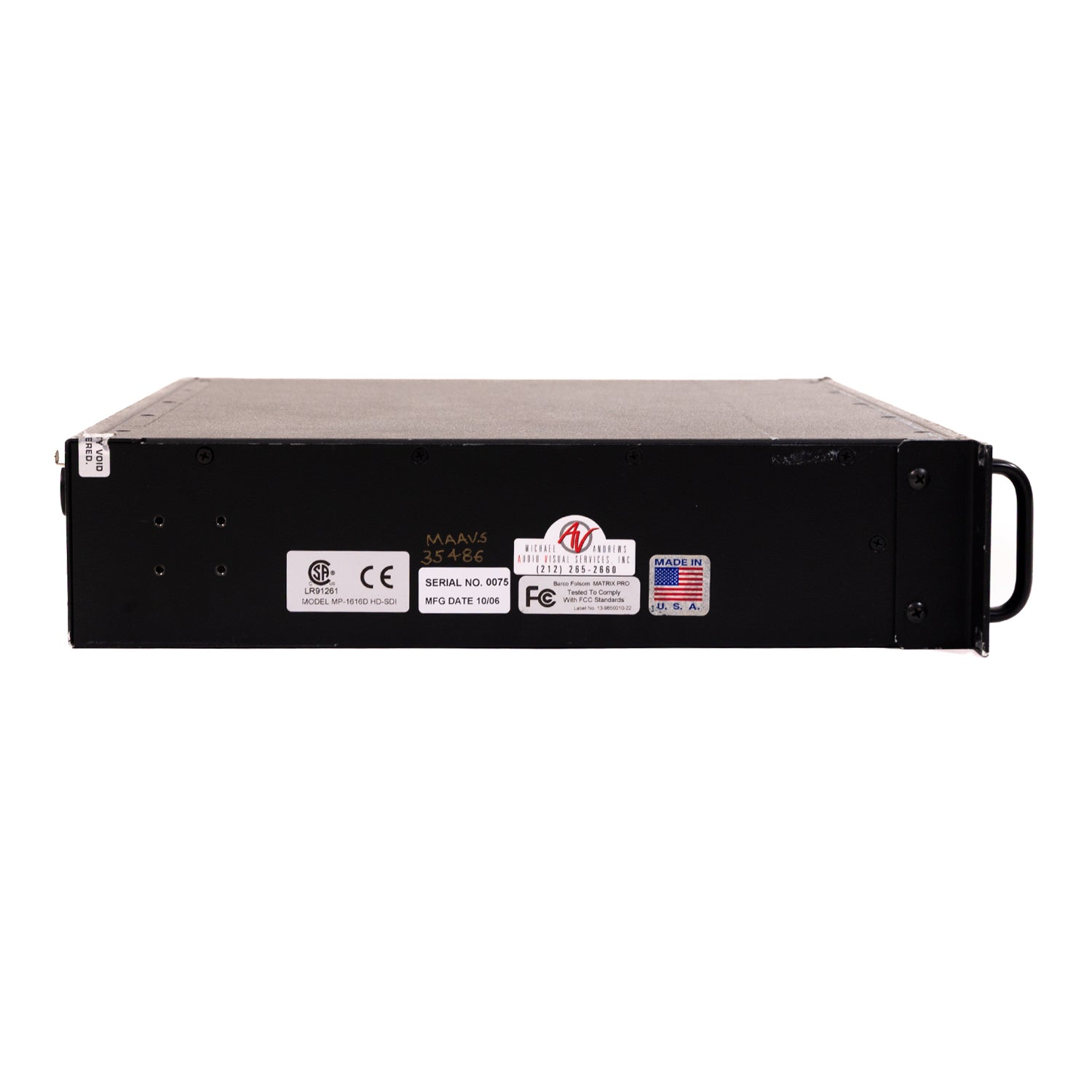 Barco MatrixPro 16x16 HD-SDI Router