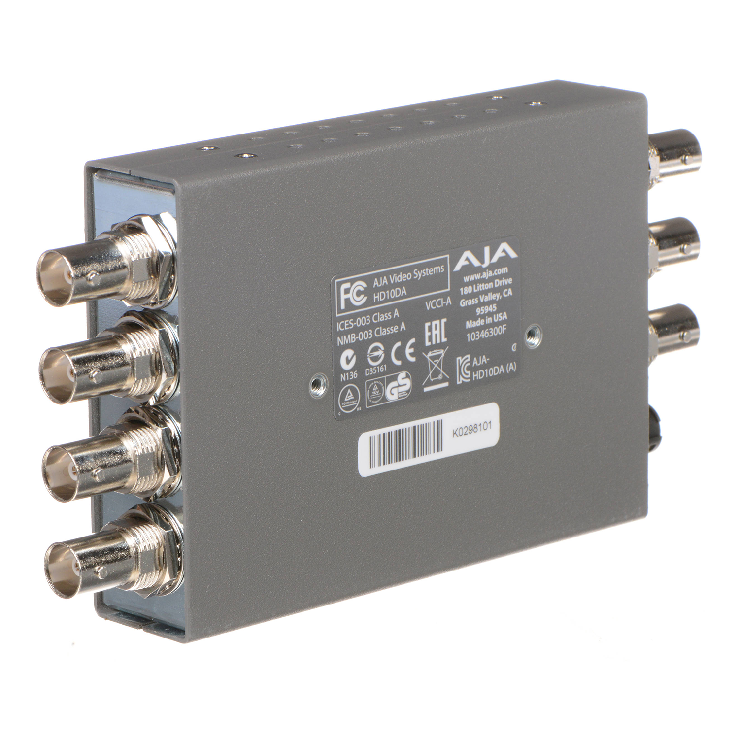 AJA HD10DA 1x6 SD/HD Dual-Rate Reclocking Distribution Amplifier