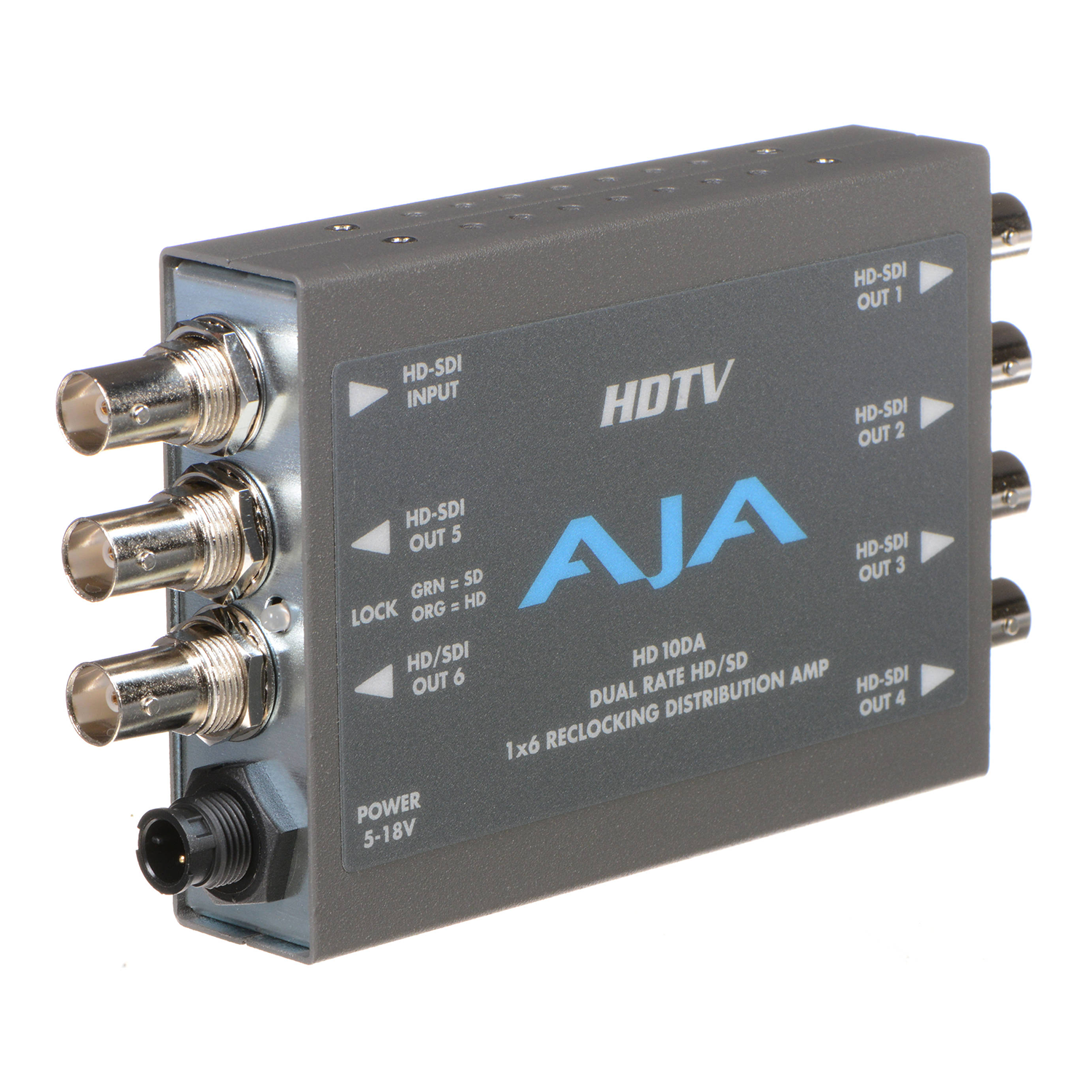 AJA HD10DA 1x6 SD/HD Dual-Rate Reclocking Distribution Amplifier