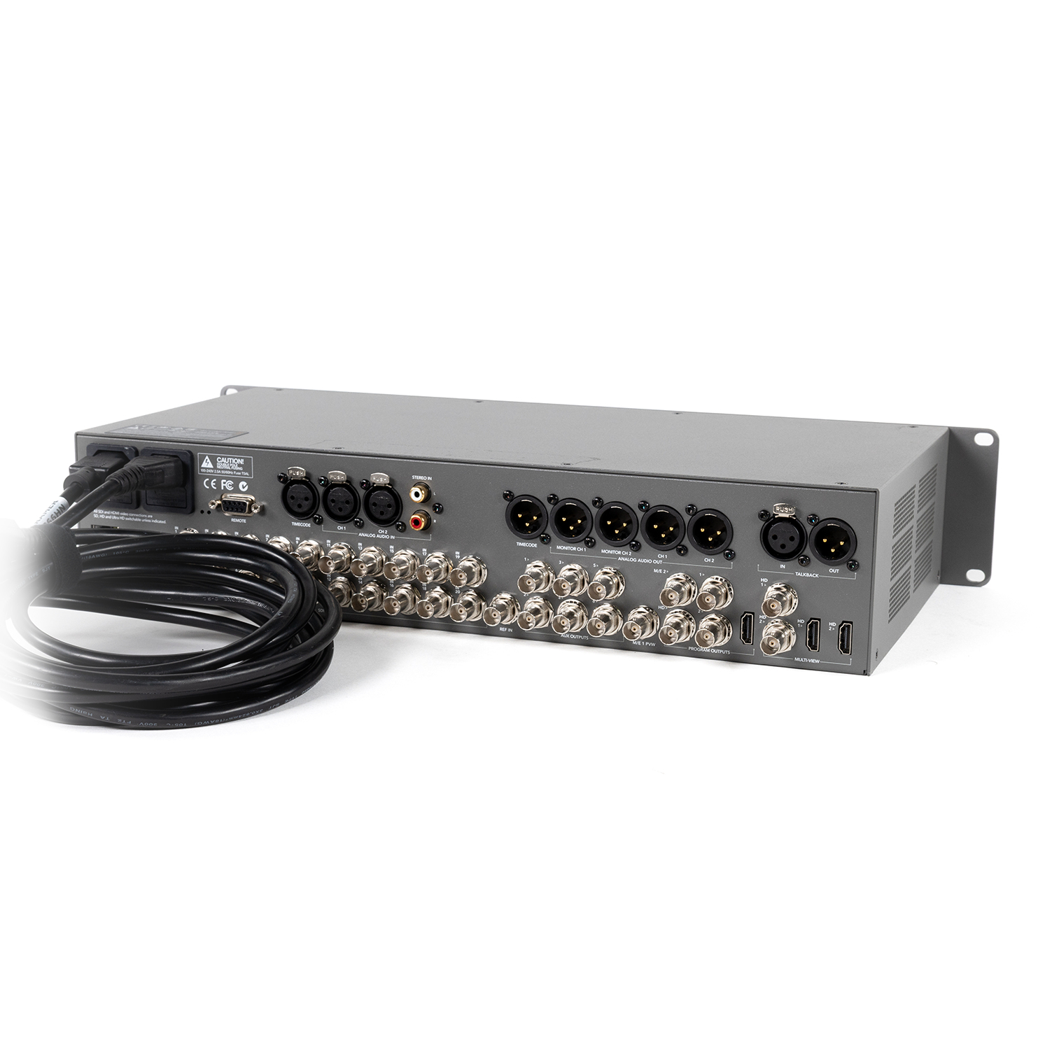 Used Blackmagic Design ATEM 2 M/E Production Studio 4K in Good Condition Rear View