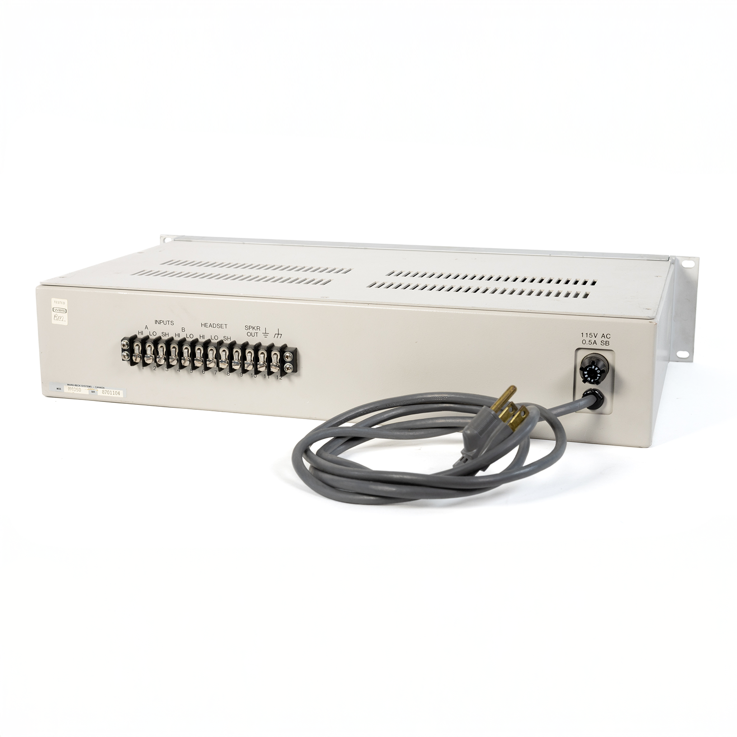 WBS M405D Rack Mount Extended Range VU/PPM Meter