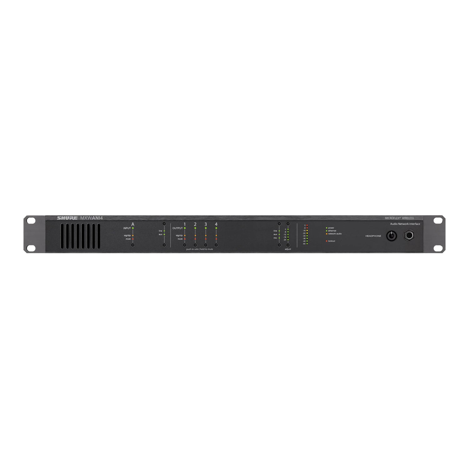 Shure Microflex MXWANI4 4-Channel Audio Network Interface